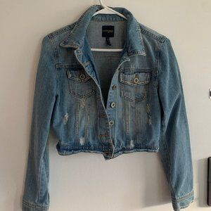 Cropped Denim Jean Jacket Highway Jeans Size Medium